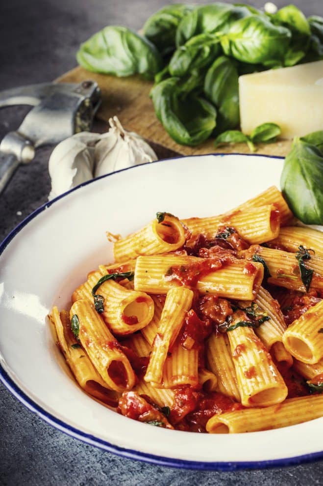 Recette Rigatoni Aux Tomates Et Fromage Galbani