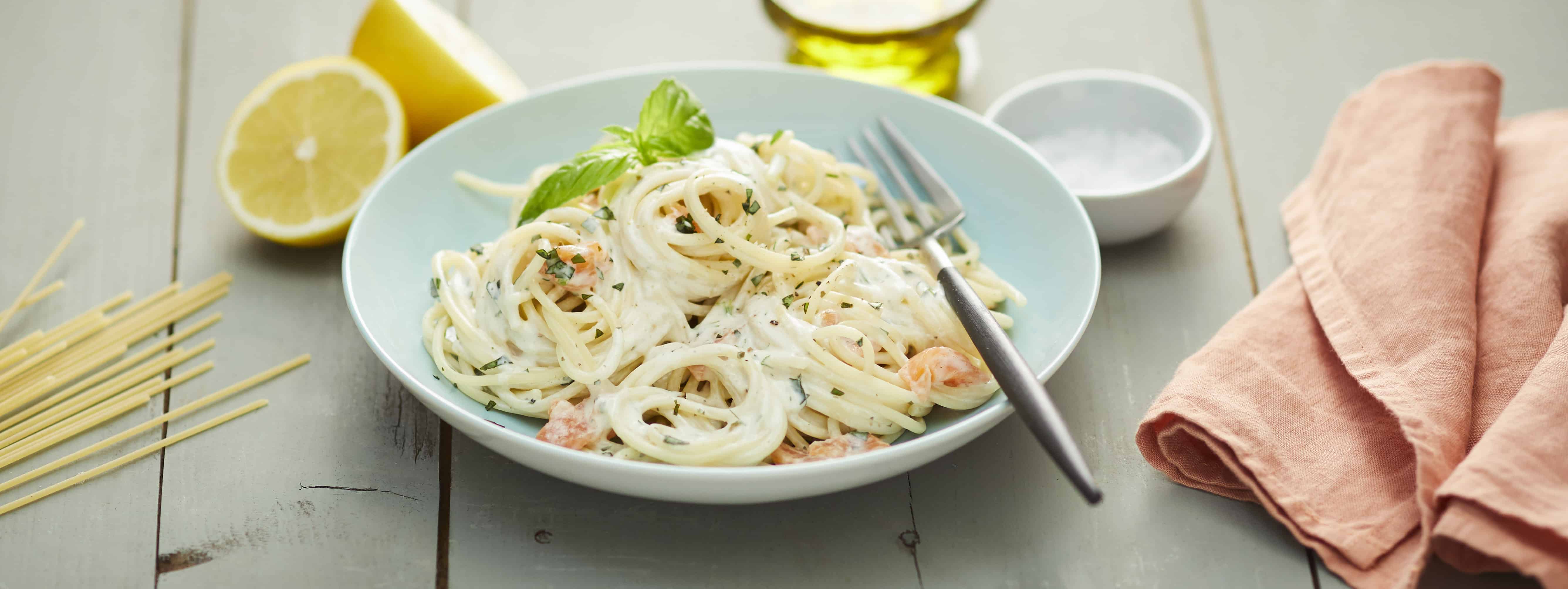 Recette Spaghettis Au Saumon Fumé Et Ciboulette | Galbani