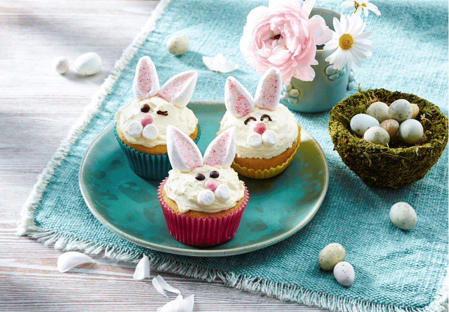 Cupcakes de Pâques facile en forme de lapin